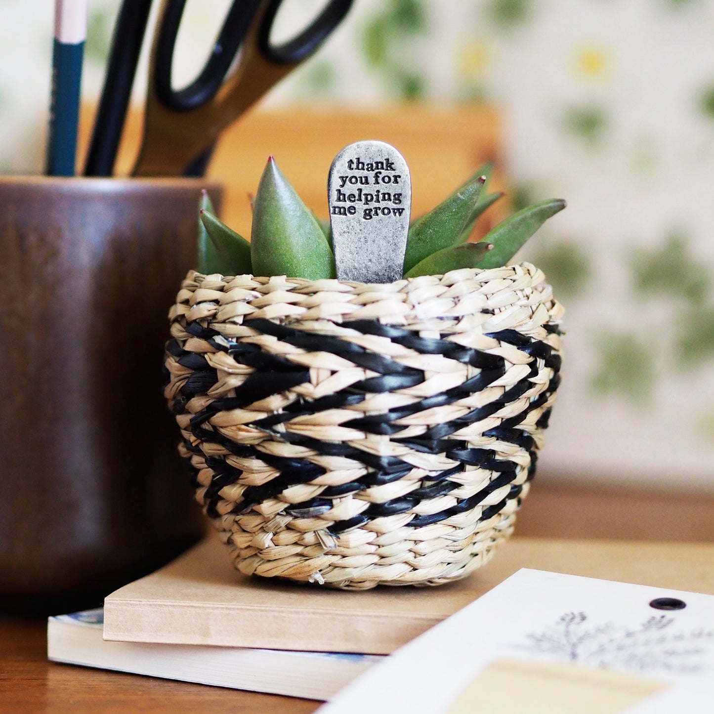 Personalised 'Thank You For Helping Me/Us Grow' Plant Marker