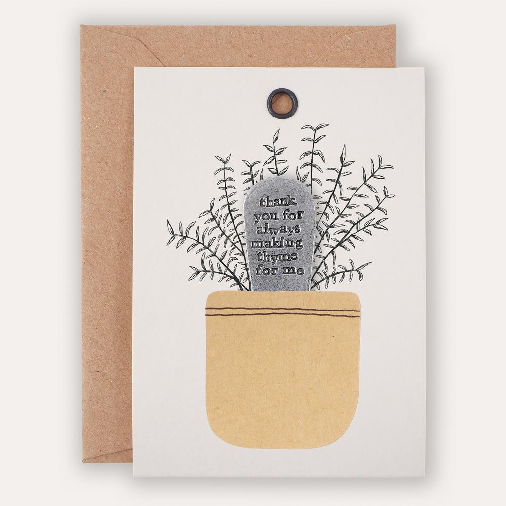 Personalised 'Thank you for Always Making Thyme For Me/Us' Plant Marker