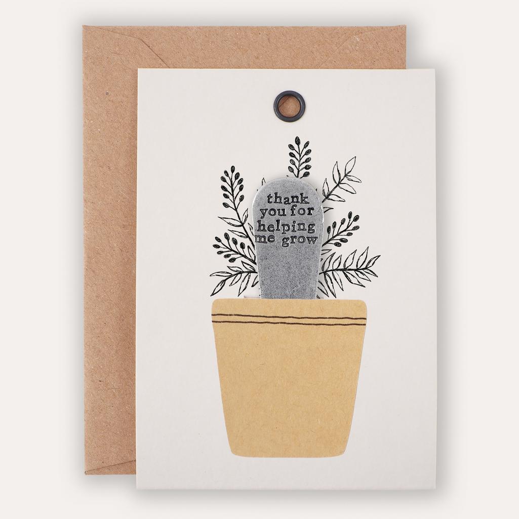Personalised 'Thank You For Helping Me/Us Grow' Plant Marker