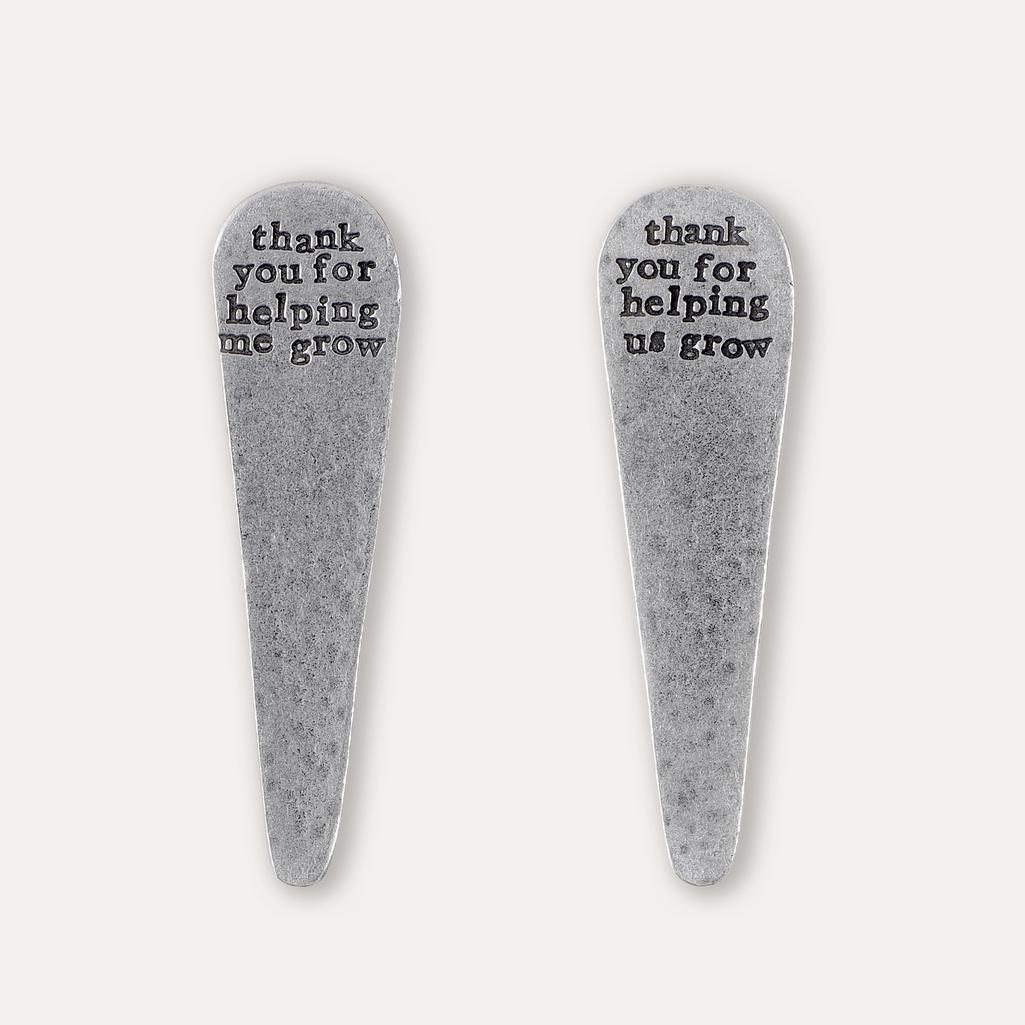 Personalised 'Thank You For Helping Me/Us Grow' Plant Marker