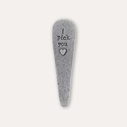 Personalised 'I Pick You' Plant Marker