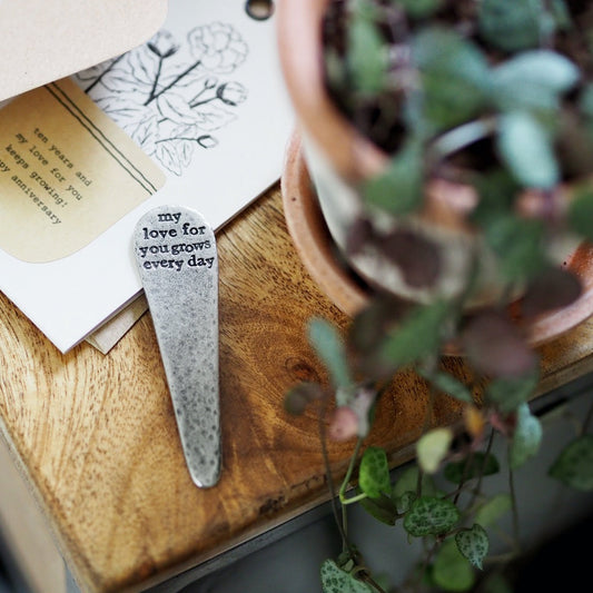 Personalised 'My Love For You Grows Every Day' Plant Marker