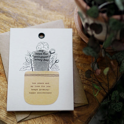 Personalised 'My Love For You Grows Every Day' Plant Marker
