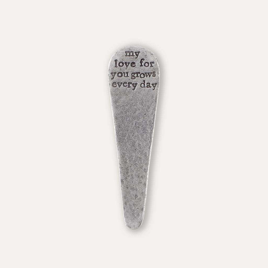 Personalised 'My Love For You Grows Every Day' Plant Marker