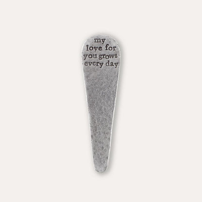 Personalised 'My Love For You Grows Every Day' Plant Marker
