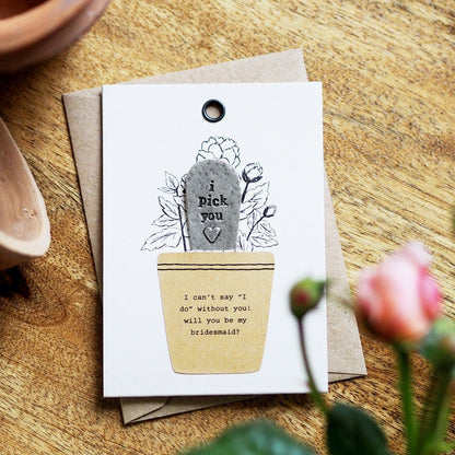 Personalised 'I Pick You' Plant Marker