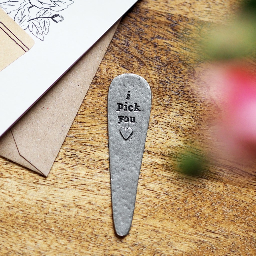 Personalised 'I Pick You' Plant Marker