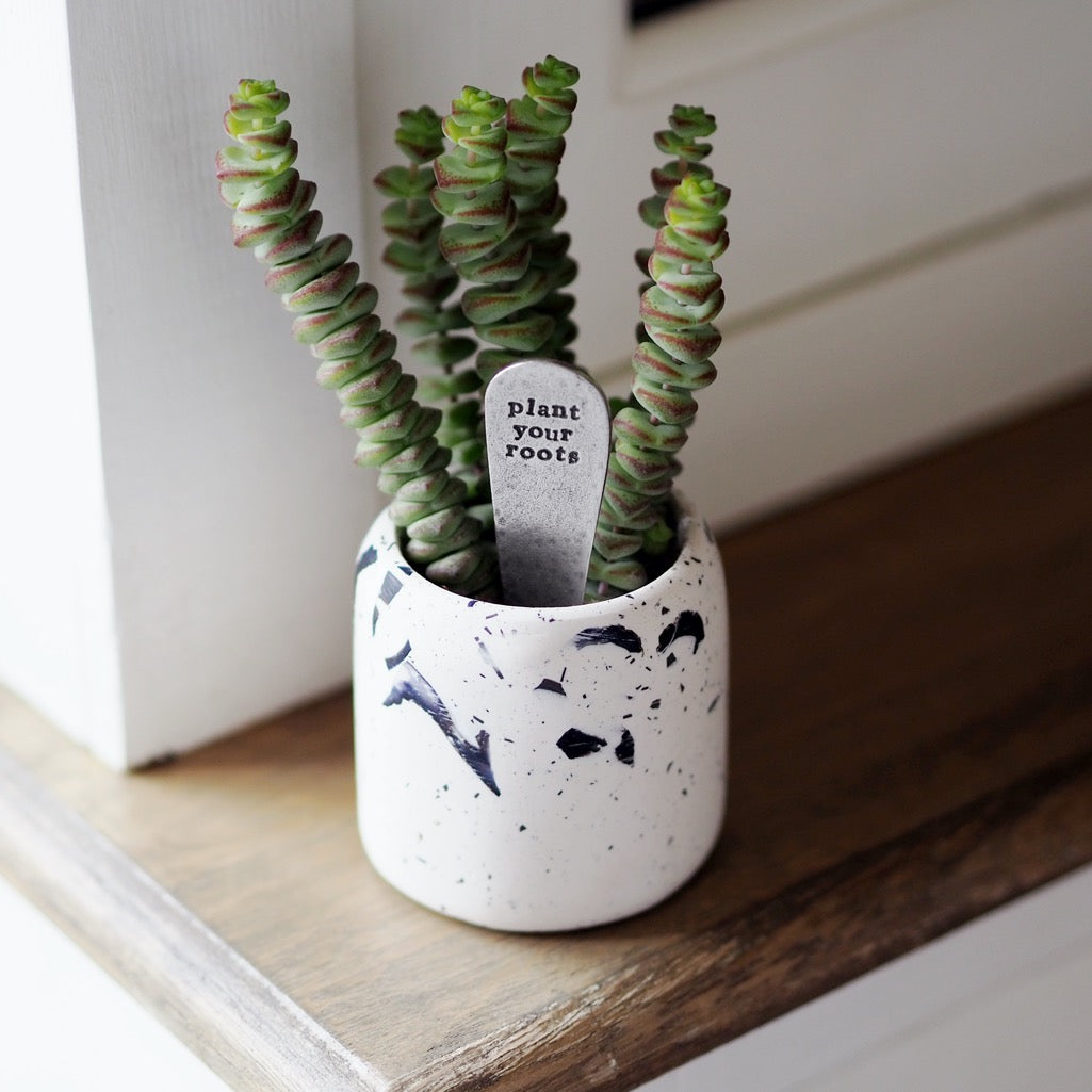 Personalised 'Plant Your Roots' Plant Marker