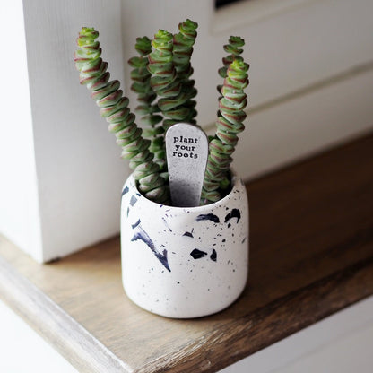 Personalised 'Plant Your Roots' Plant Marker