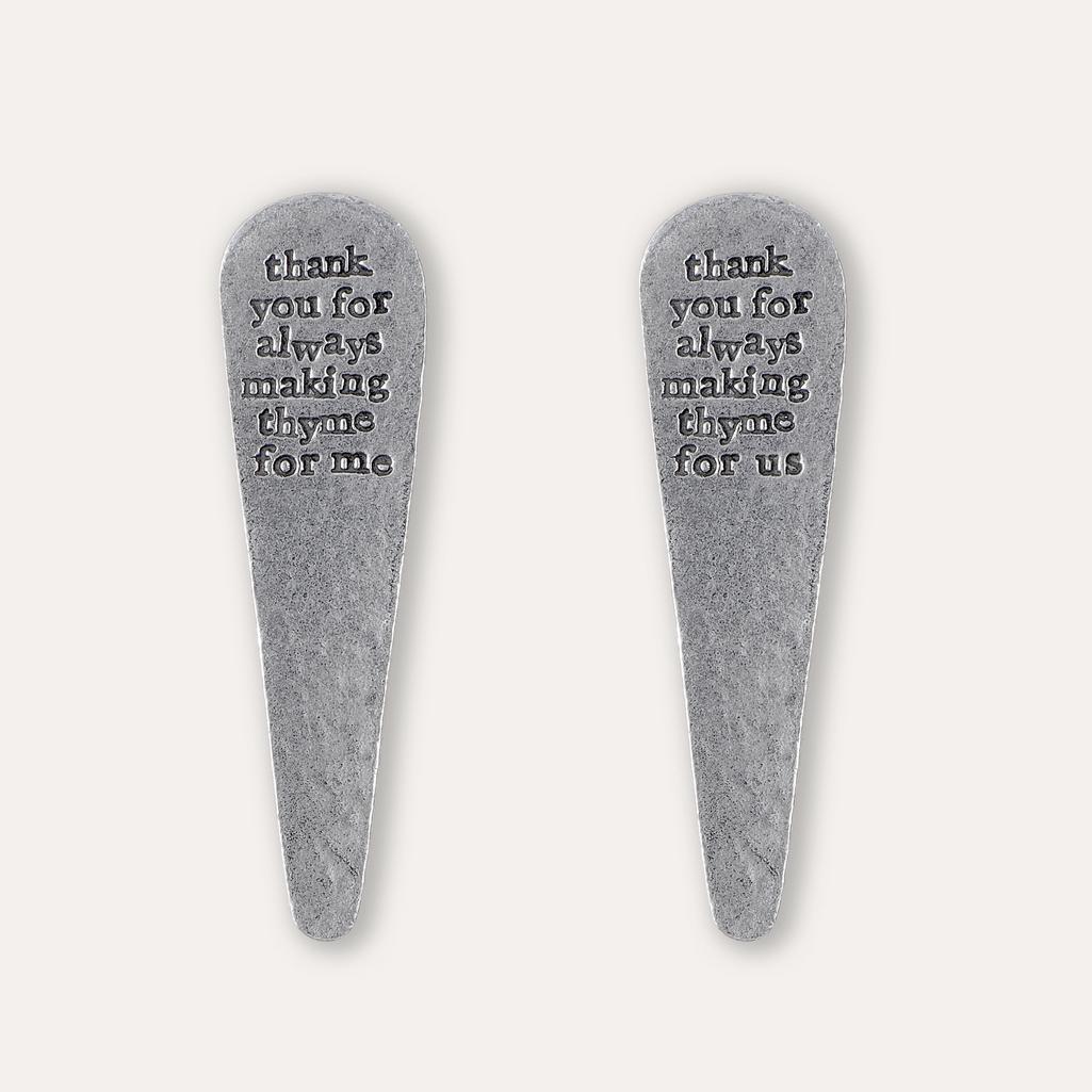 Personalised 'Thank you for Always Making Thyme For Me/Us' Plant Marker