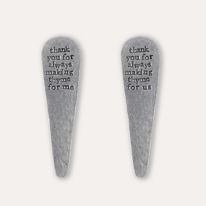 Personalised 'Thank you for Always Making Thyme For Me/Us' Plant Marker